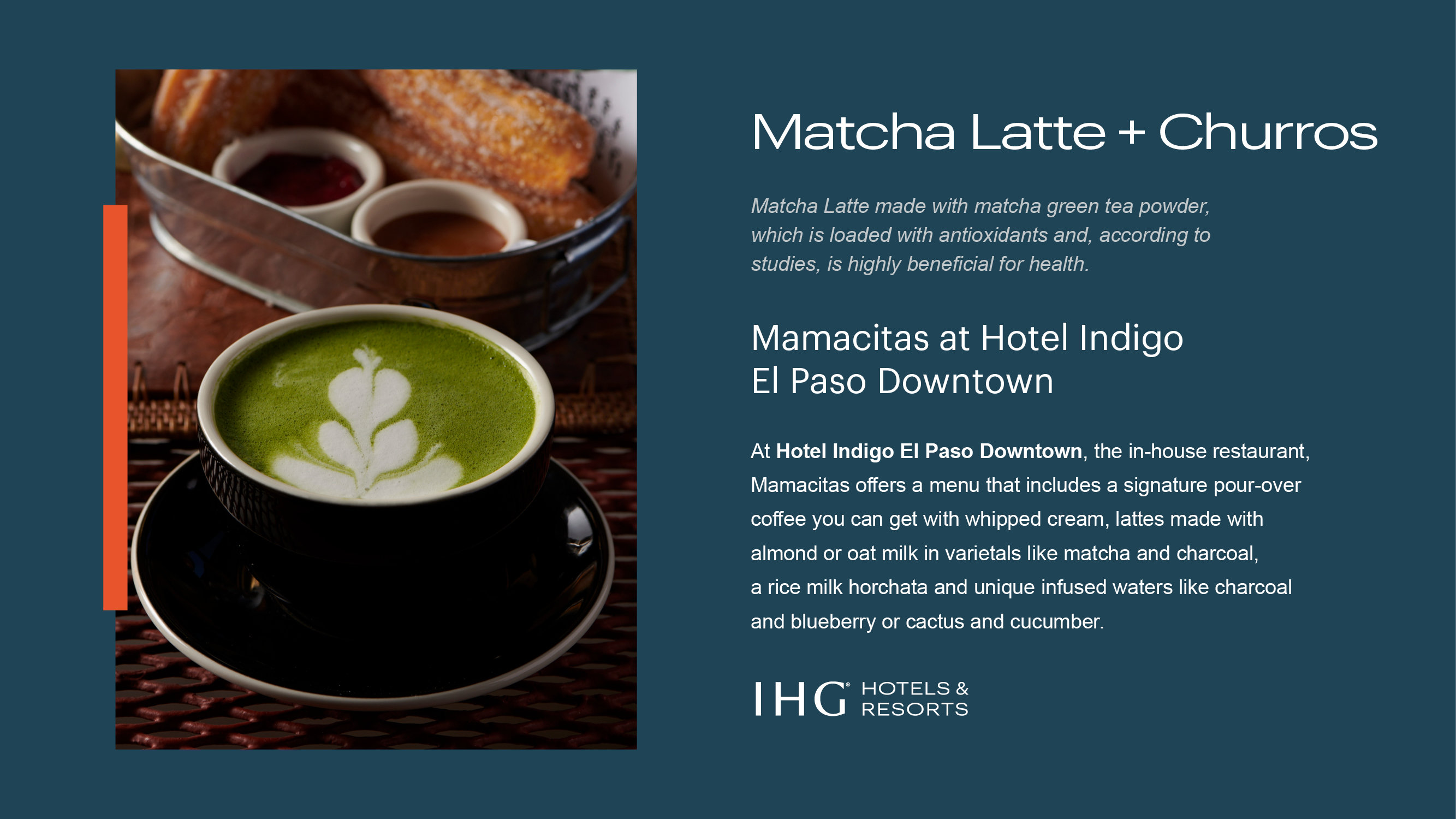 Drinkcard latte at mamacitas hotel indigo el paso downtown
