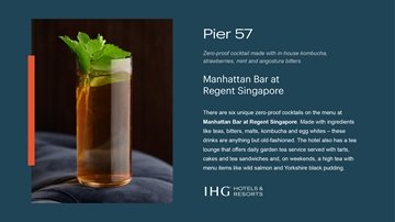 Drinkcard pier57 at manhattan bar regent singapore
