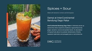 Drinkcard spices and sour at damai intercontinental bandung dago pakar