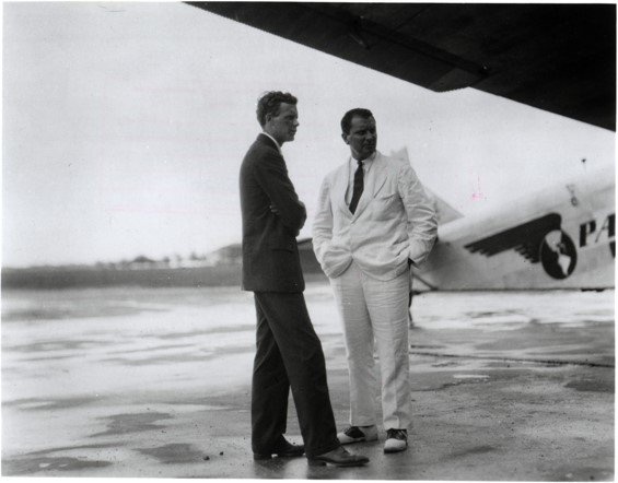 Juan trippe founder of intercontinental on the tarmac