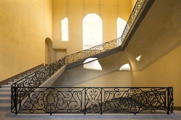 Original historic staircase at intercontinental marseille hotel dieu