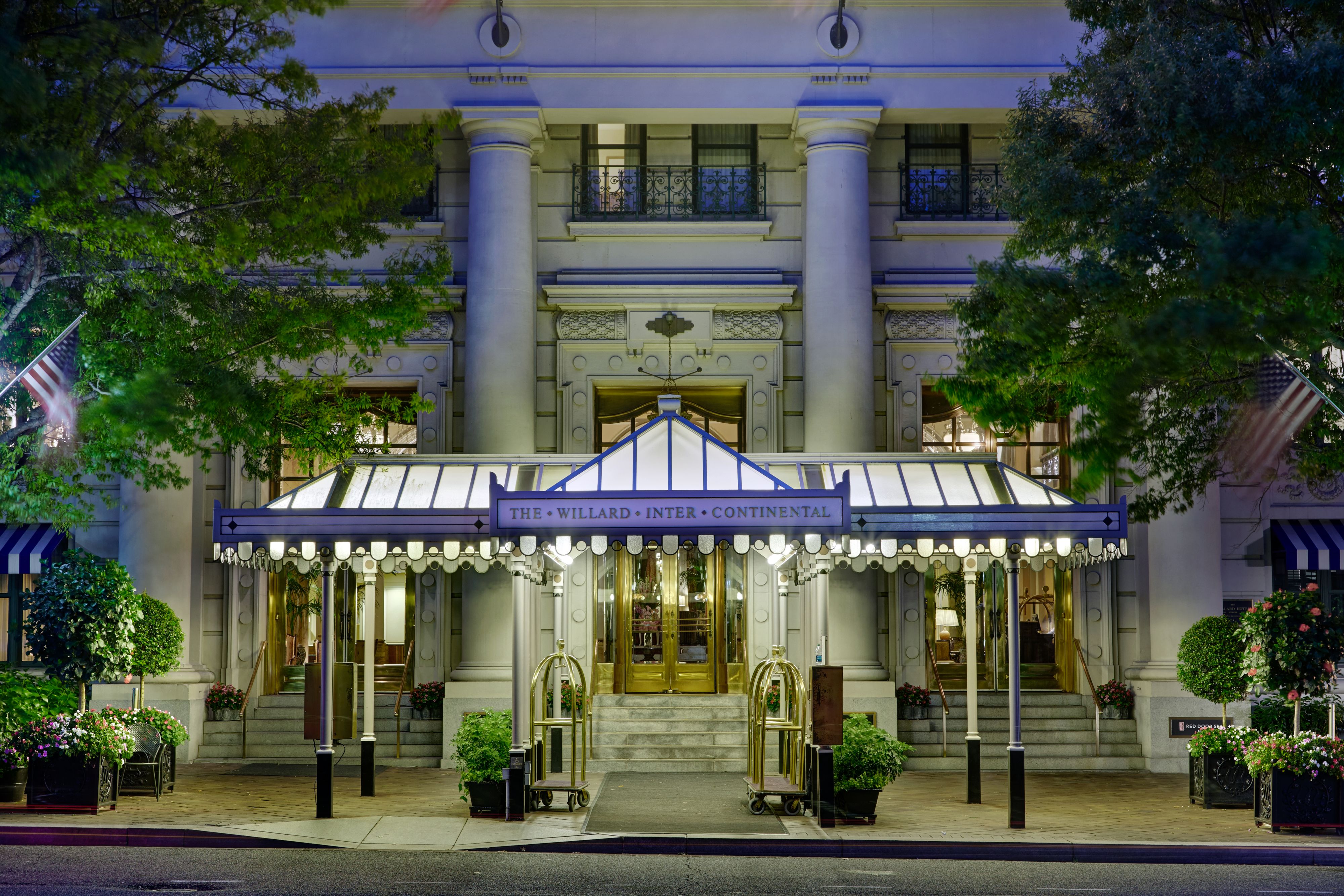 Entrance of Intercontinental Washington DC The Willard
