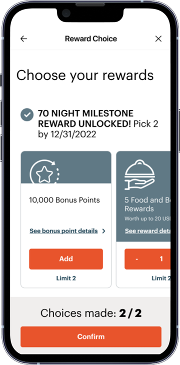 The IHG One Rewards app allows guests to apply rewards to upcoming stays. 