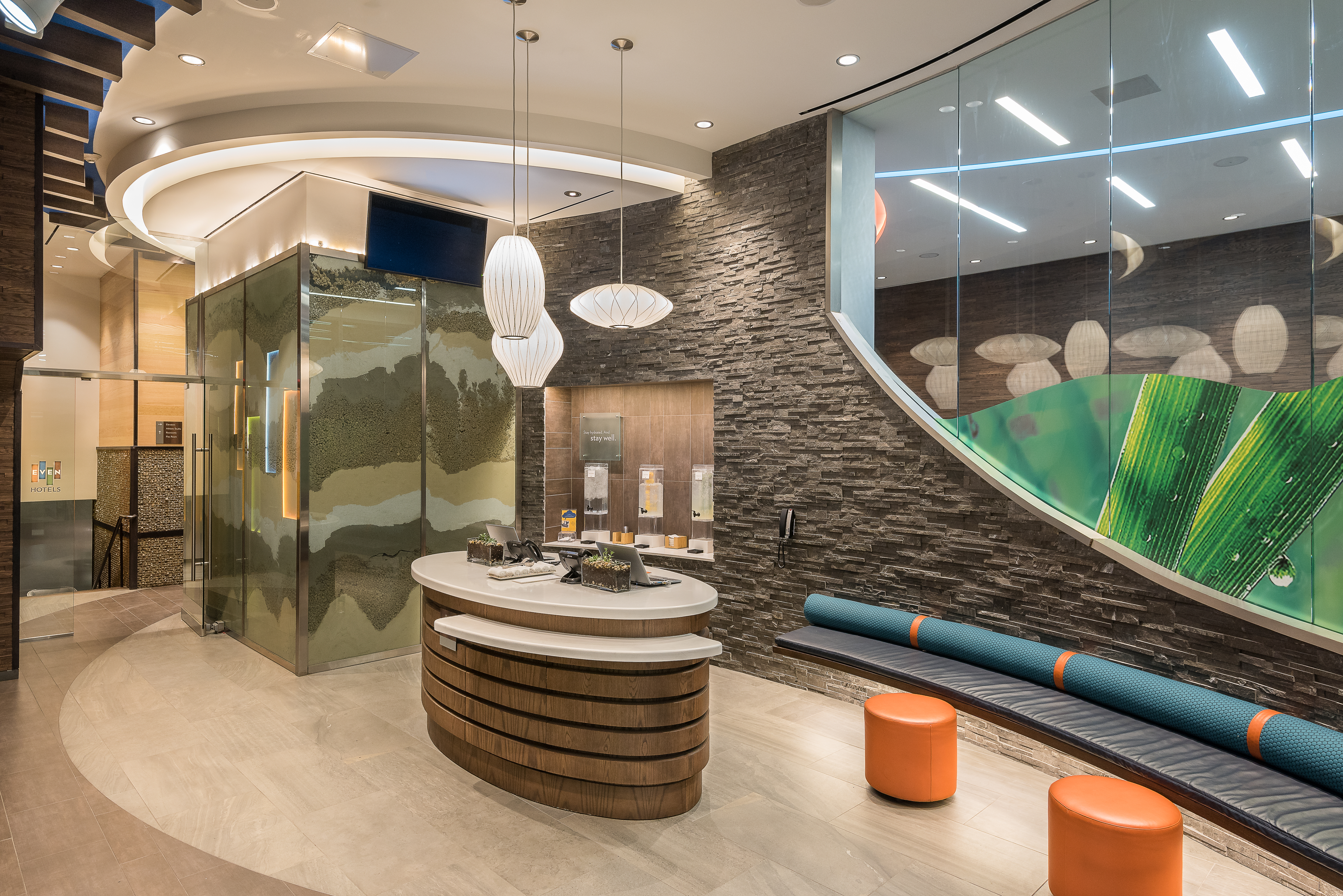 Front desk and welcome area