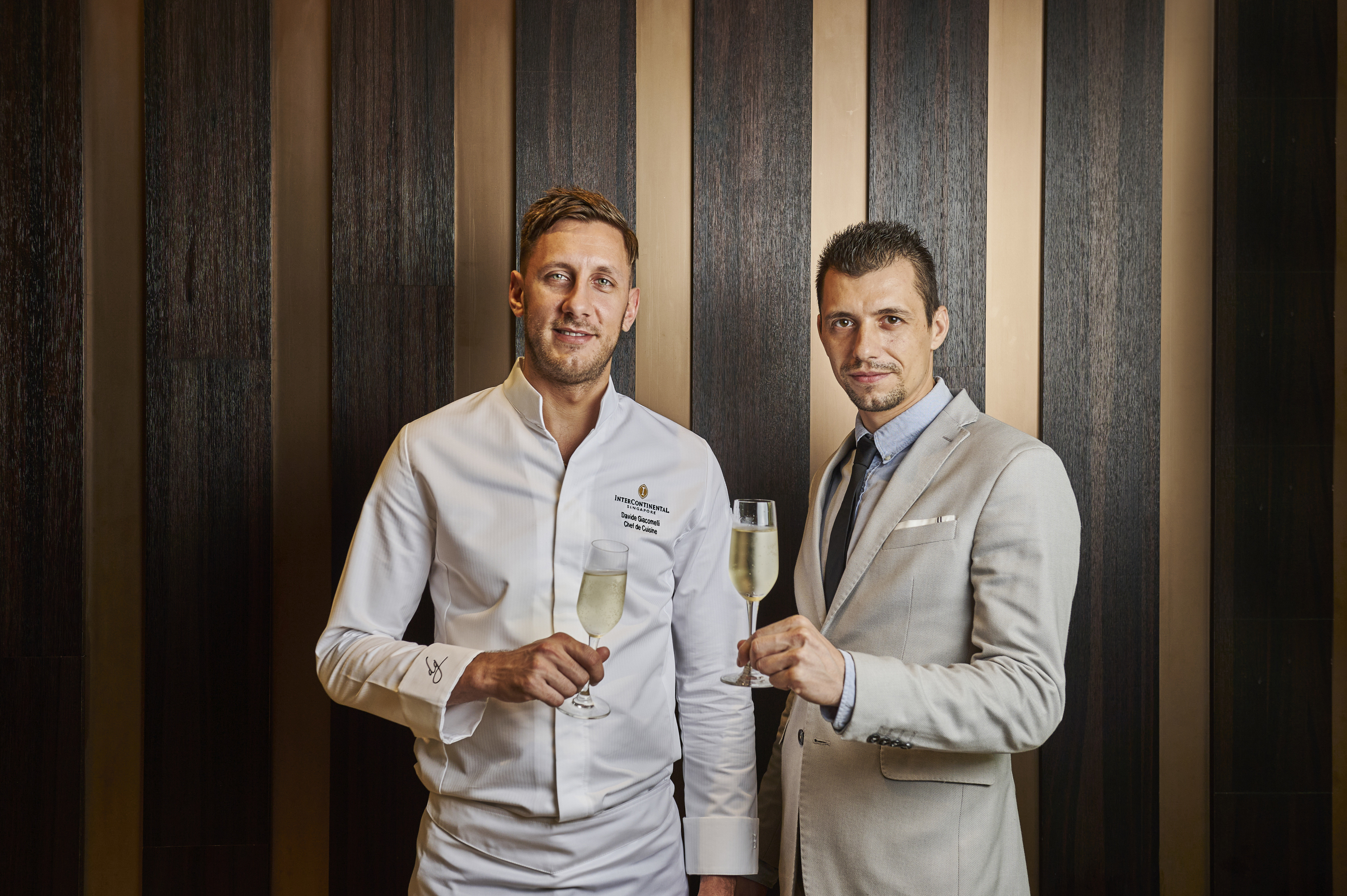 Chef Giacomelli pictured with Restaurant Manager, Artem Viglione. Viglione says LUCE reminds him of restaurants in Italy and recommends its deconstructed take on the classic Tiramisu, as well as its lighter interpretation of a Negroni.