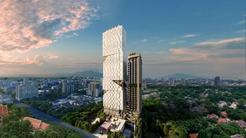 View of Odom Towers Phnom Penhs Norodom Blvd