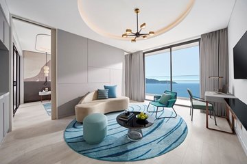 One Bedroom Suite Sea View with Balcony - Living Room - resized