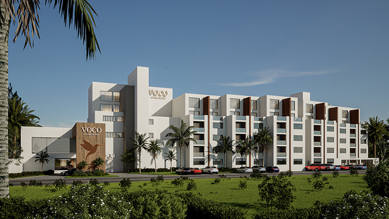 Render of the upcoming voco Cancún