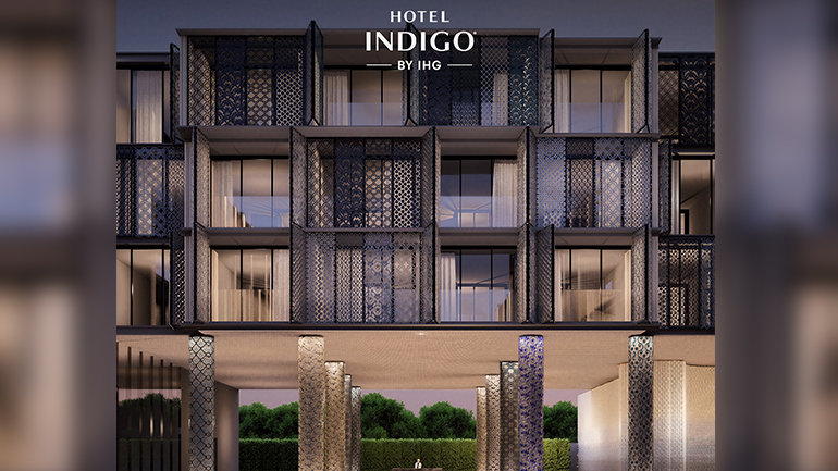 Image showcases an Exterior rendering of Hotel Indigo Phuket Nai Yang Beach.