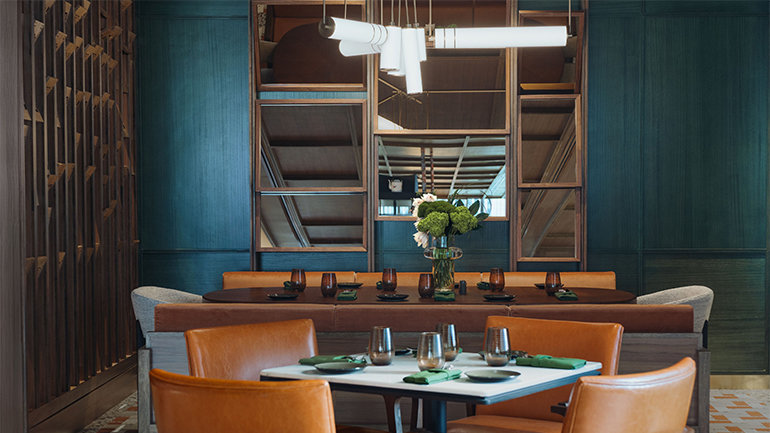 (L – R): Semi-private dining area of Tuai, and dining area of Till