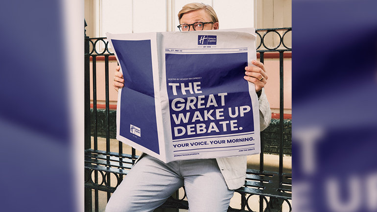 Image Gallery - The Great Wake Up Debate: Rob Beckett and Holiday Inn Express® Uncover the Wake Up Rituals Defining the UK and Ireland