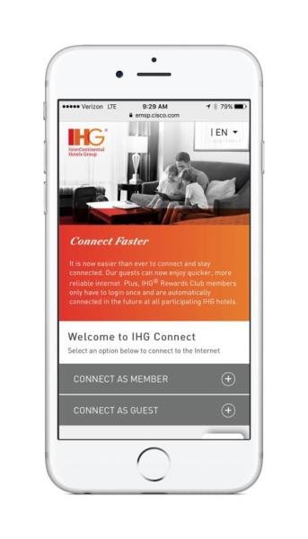 Ihg Connect Login Screen On Mobile Phone